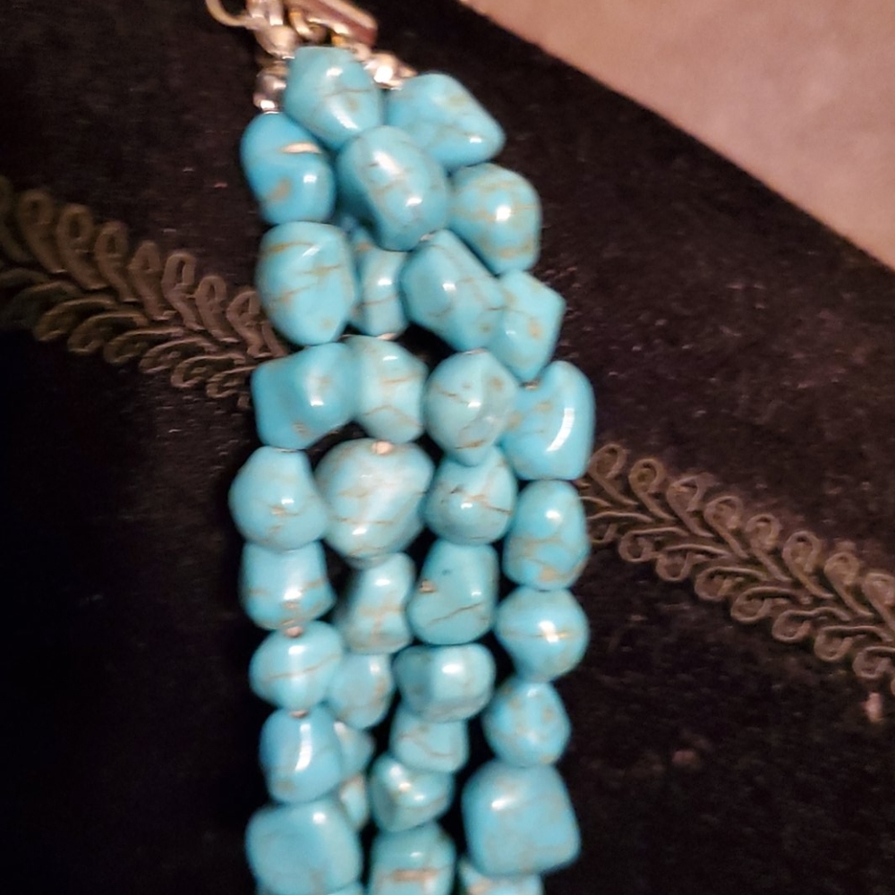 Turquoise Statement Necklace - image 5